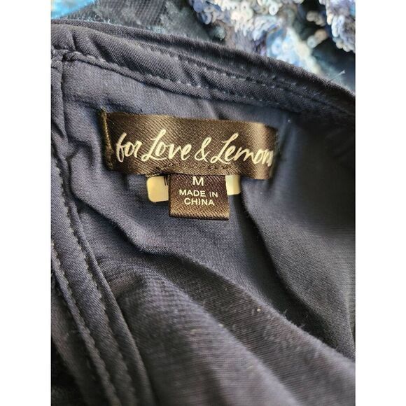 For Love & Lemons Victoria Embroidered and Sequin Mini Dress Size Medium - Picture 7 of 8